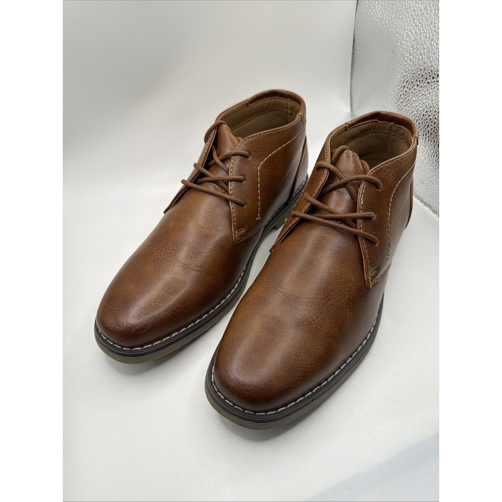 Steve Madden Men's P-Symin Short Chukka Boots, Size 8.5, Cognac, New